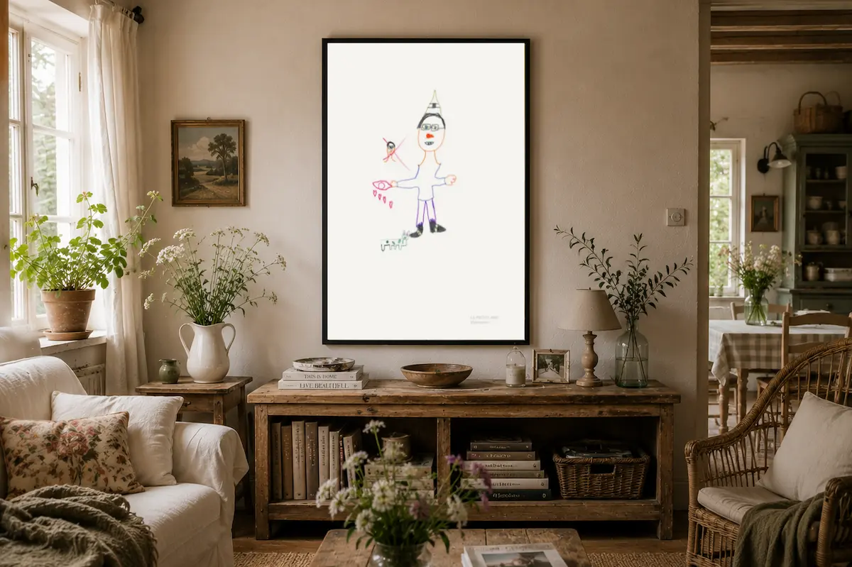 Masterpiece shown as wall art