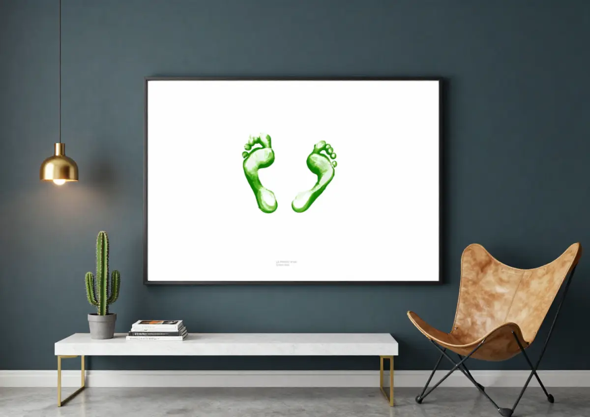 Gfeet shown as wall art