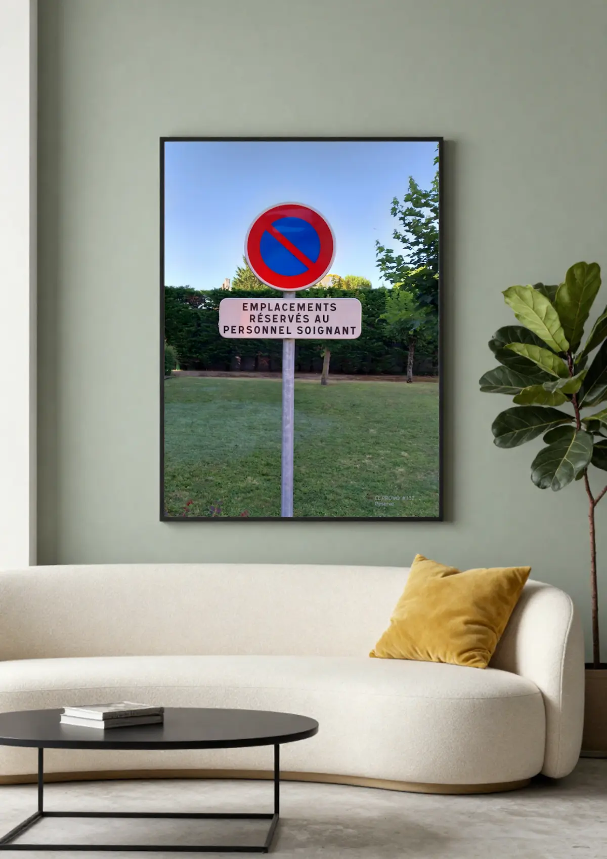 Reserve shown as wall art
